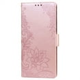 thumbnail image 3 of Nalacover Wallet For Samsung Galaxy A53 5G Case,Stylish Full Protection Embossed Lotus Pattern PU Leather Flip Kickstand Card Slots Shockproof Magnetic Cover with Wrist Strap.Rosegold, 3 of 12