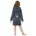 thumbnail image 7 of FORMRS Niños Bathrobe Unisex Hooded Robe Soft Plush Pajamas Sleepwear, Size 4-6T, Cat Planet, 7 of 7