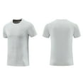 thumbnail image 3 of EWASWON Men's Slim Fit Quick-Dry T-Shirts for Gym & Daily Wear – Lightweight Breathable Mesh Fabric, Solid Colors,Gray,Size 3XL, 3 of 4