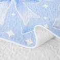 thumbnail image 5 of Erosebridal Blue Geometric Grid Quilt King,Girls Lovely Bowknot King Coverlet Set For Kids,3-Piece, 5 of 7