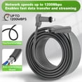 thumbnail image 3 of Rectangular Satellite Replacement Cable, IP68 Waterproof 1200Mpbs Extension Ethernet for Gen 2 V2, Plug and Play, 3 of 7