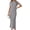 Light Gray, variant on Cap Sleeve Solid Color Women Ribbed Knit Dress Casual Maxi Sweater Dresses