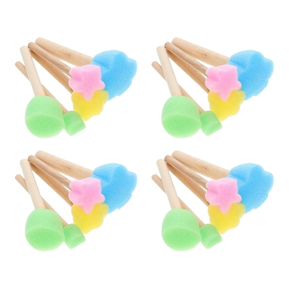Mozhitti 20Pcs Sponge For Painting Sponge Paint Art Paint Kids Paint Tools