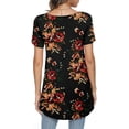 thumbnail image 5 of PPYOUNG Women's Summer Casual T-Shirt V-Neck Short Sleeve Tunic Tops for Leggings Loose Blouse Shirt, 5 of 7