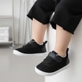 thumbnail image 3 of Toddler Sneakers Baby Boys & Girls Barefoot Shoes Lightweight Breathable Walking Running Tennis Athletic Sport Shoes Black 18-24 Months Size 6, 3 of 8