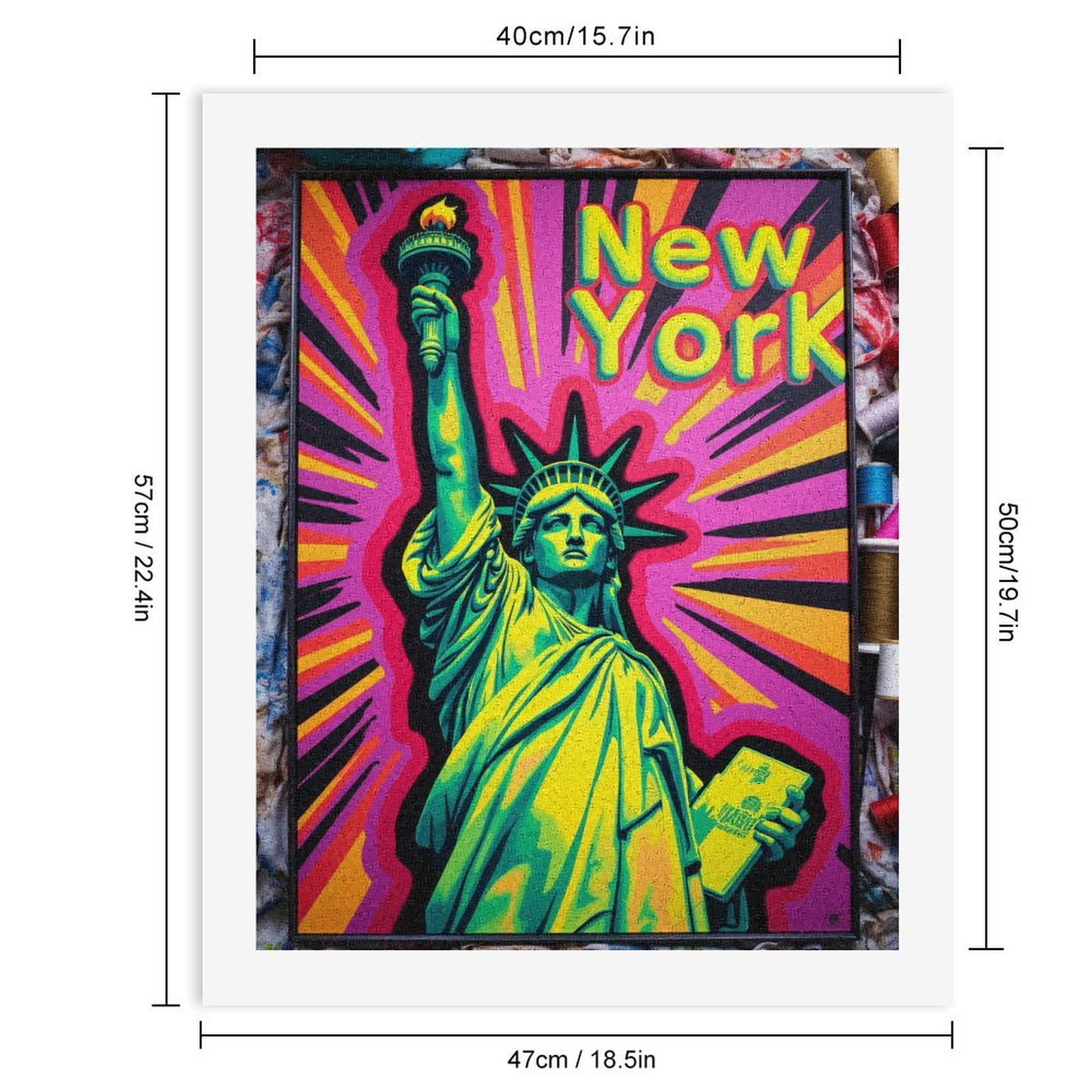 Paint By Numbers Kit for Adults Beginner - DIY Statue Vibrant Pop Art Canvas Painting Kits for Adults, Frameless Paint By Number for Adults for Home Wall Decor 16x20 Inch