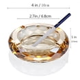thumbnail image 4 of Crystal Glass Ashtray, Cigar Cigarettes Ashtray Holder Home Office Desktop Tabletop Decoration,Crystal Gold, 4 of 5