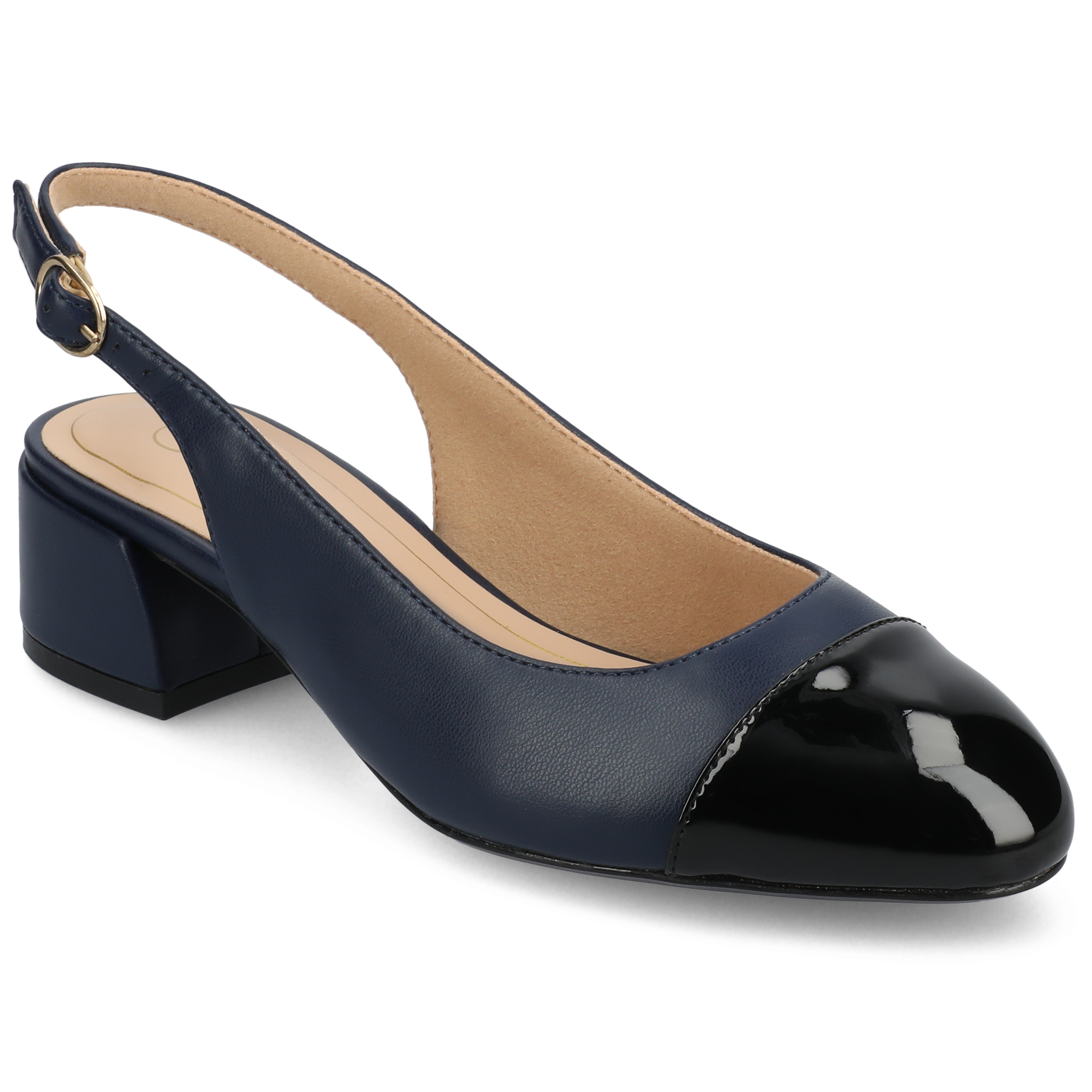 Journee Women's Sammie Slingback Block Heel Pumps photo 1