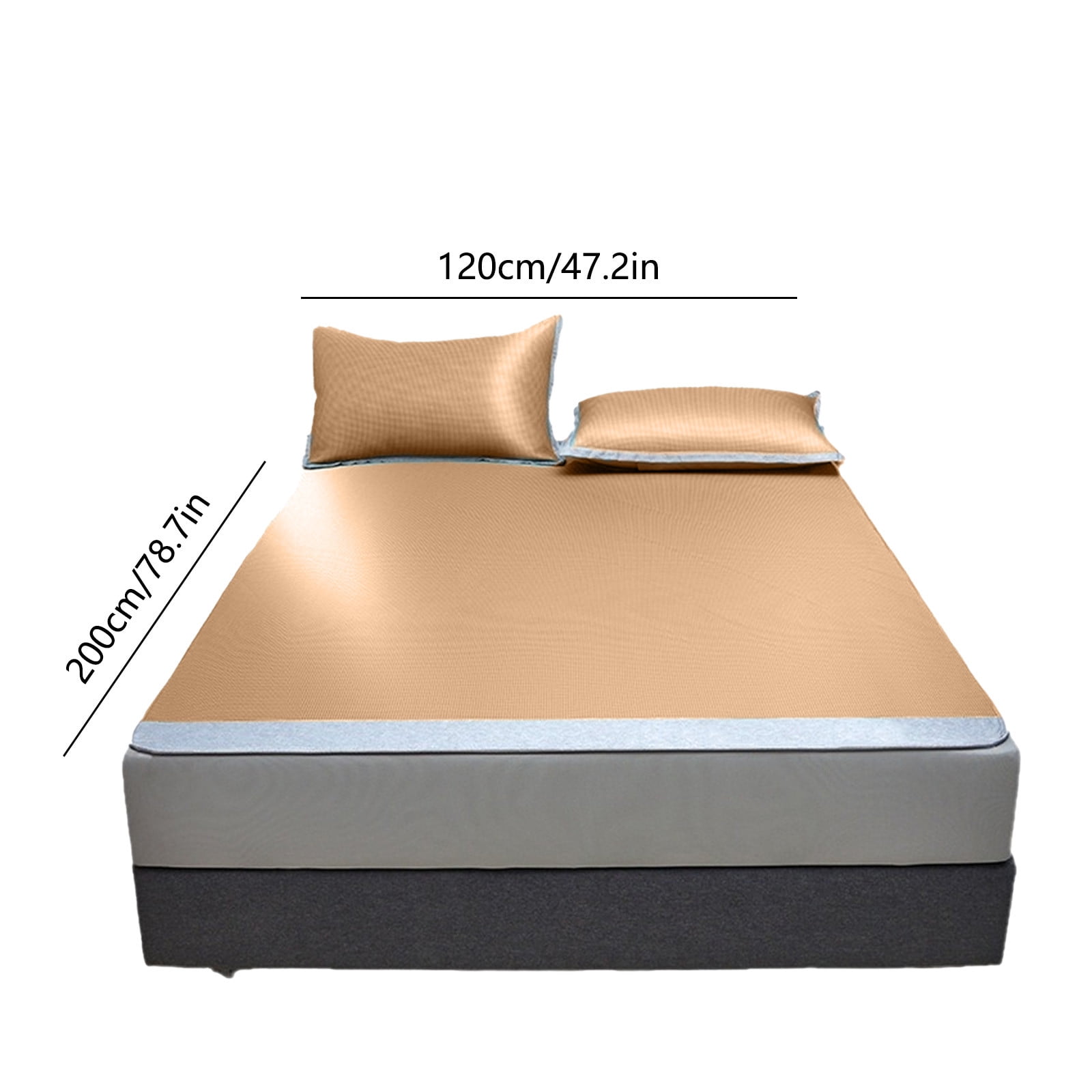 Shrysg Ice Silk Cooling Mat with Pillowcase - Breathable & Comfortable - Easy to Clean & Durable - Stylish Design - 100% Polyester - 47x80 in Ice Silk Cooling Includes 29x19 in Pillowcase