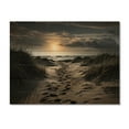 thumbnail image 3 of Designart "Footprints In Beach Photo VI" Nautical & Beach Print on Natural Pine Wood, 3 of 5