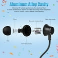 thumbnail image 3 of Bluetooth Earbuds 120 Hours Extra Long Playback with Microphone Headset, i35 Balanced Armature Drivers Stereo in Ear Wireless Ear Buds, Waterproof Workout Neckband Headphones (Black), 3 of 7