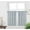 Light Gray, variant on Kitchen Curtains 36 Inch Cafe Curtain Tiers, Light Filtering Linen Textured Short Curtains for Bathroom, Semi Sheer Farmhouse Small Window Curtain Rod Pocket 2 Panels (Dark Grey)