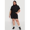 thumbnail image 2 of Womens Plus Size Nylon High Waist Cargo Shorts, 2 of 4