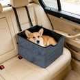 thumbnail image 4 of Blue Portable Dog Car Seat For Back Seat 4 Season Elevated Pet Travel Bed For Cats, 4 of 6