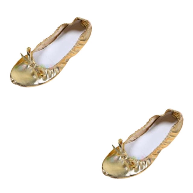 Qarigey Zapatillas de ballet de cuero para el vientre Zapatos de baile Gimnasia Zapatos de yoga para mujer 2piezas 38 tamaño