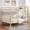 Natural, variant on Full Over Full Bunk Bed, Solid Wood Bunk Bed Frame with High Guardrails, Ladder, Heavy Duty Wooden Slats, No Box Spring Needed for Kids, Teens, Guest Room, Espresso