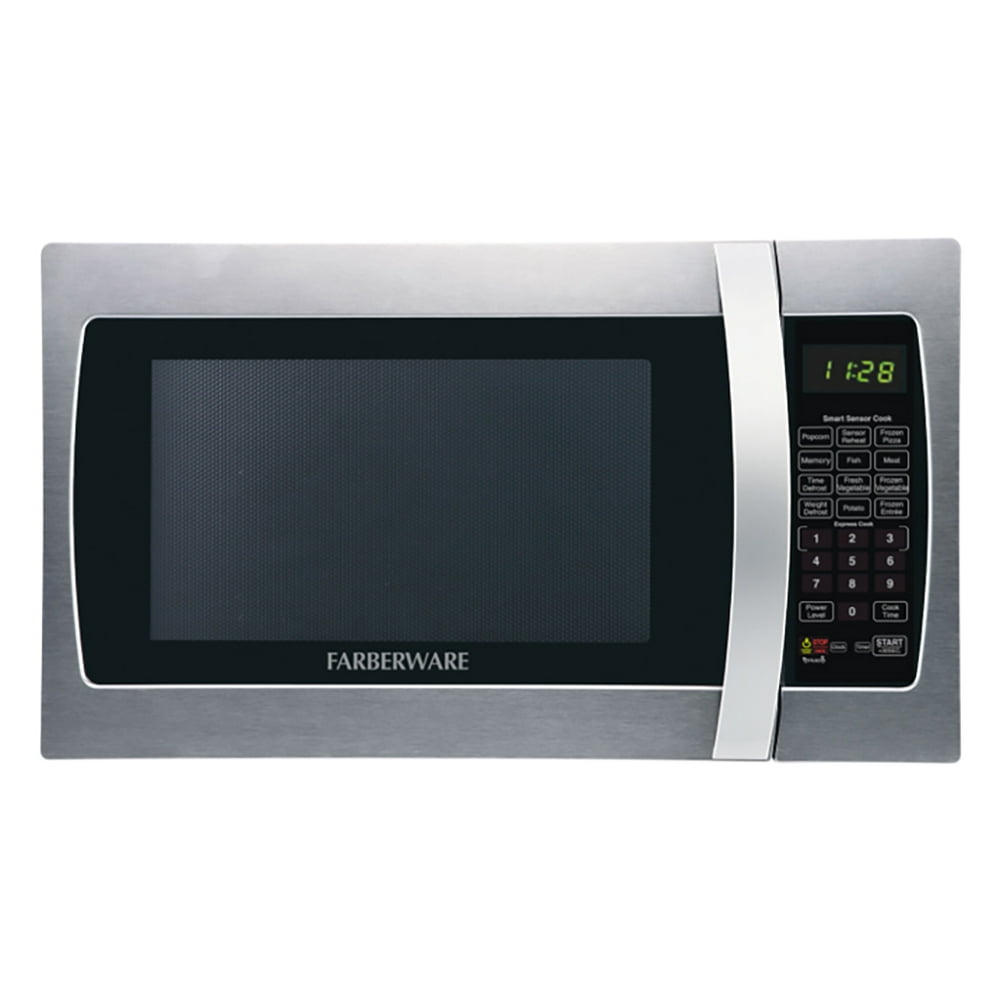Farberware 1.3 Cu. ft. 1100Watt Microwave Oven, Stainless/Black