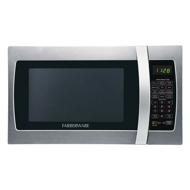 Farberware Fmo13ahtbki 1 3 Cu Ft 1100 Watt Microwave Oven With Sensor Stainless Black Walmart Com Walmart Com