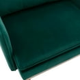 thumbnail image 6 of Accent Chair with Gold Metal Legs, Mid-Century Modern Tufted Velvet Accent Chair, Upholstered Comfy Arm Chair with Removable Seat Cushion, for Living Room, Bedroom, Bedroom, Green, 6 of 7