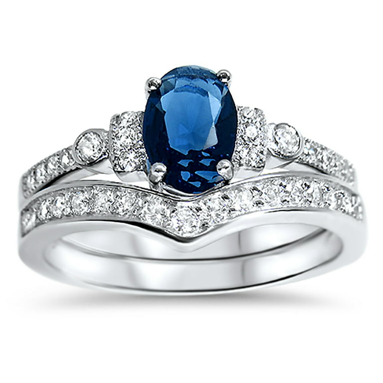 Thin blue line sapphire ring discount