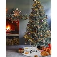 thumbnail image 3 of Hello Fall Thanksgiving Christmas Tree Skirt 48 Inches Large Christmas Skirt Tree, Autumn Red Orange Maple Leaf Dog Tree Skirt Christmas Decorations for Fireplace Party Holidays Indoor Outdoor, 3 of 7