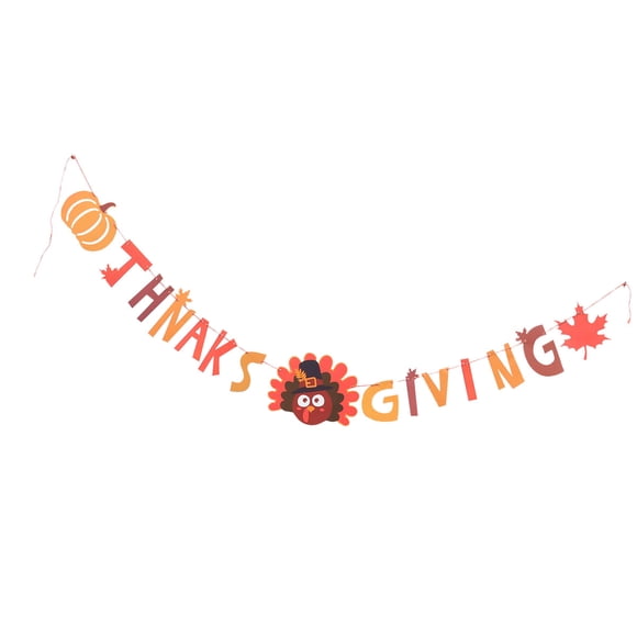1pc Banner Stylish Cute Unique Creative Theme Banner Decorative Party Banner Thanks Giving Party Banner Party Turkey Decoration Banner