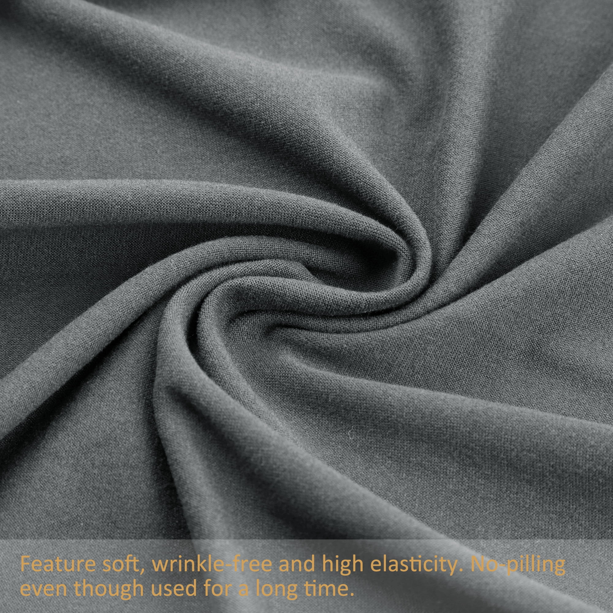 REGALWOVEN Box Spring Cover Stretchy Fabric Wrap Around 4 Sides Bed Skirt Wrinkle Free for Home Cadet Grey Queen
