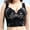 Black, variant on Xysaqa Women's Plus Size Bra Slimming Wireless Back & Front Buckle Support Longline Bra with Lace Trim Full-Coverage Push Up Bra XL-5XL