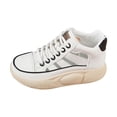 thumbnail image 1 of Zapatos casuales de mujer, sandalias de verano, zapatos planos con suela gruesa y diseño calado, plataforma 39 Talla Blanco, 1 of 9