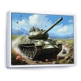 thumbnail image 2 of Designart "Battling with Military Tanks I" Transportation Floater Framed Wall Art Print, 2 of 7