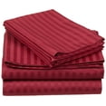 thumbnail image 2 of 650-Thread Count 100% Egyptian Cotton Mediumweight Stripes Sheet Set with Deep Pockets Chocolate / Cal King, 2 of 2