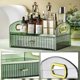 thumbnail image 3 of Vintage Striped Makeup Brush Holder Organizer for Dresser, Bathroom, Desk Acrylic Drawer Makeup Organizer (Clear), 3 of 4