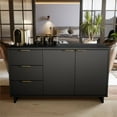 thumbnail image 2 of Manhattan Comfort Granville Engineered Wood Sideboard in Dark Gray, 2 of 11