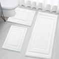 thumbnail image 5 of Bathroom Rugs Set 3, Yamaziot Non Slip Bath Runners, Washable Soft Shaggy Plush Absorbent Microfiber Shower Rug with Toilet Floor Mat, Solid White, 5 of 10