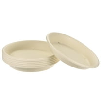 Uxcell 7" Plastic Round Plant Pot Saucers Flower Drip Trays, Beige 6 Count
