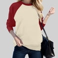 thumbnail image 2 of WEAIXIMIUNG Chemises de Maternité pour Femmes Manches Longues T-Shirt Décontracté Col Rond avec Épaule Assortie, 2 of 5