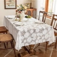 AUQ 2026 New Table Cloth Elegant Linen Rectangle Tablecloth Classy ...