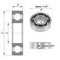 thumbnail image 4 of Unique Bargains 6203C3 Deep Groove Ball Bearings 17x40x12mm 1 Pc Lubricated Bearings Scooter Skateboard Wheel, 4 of 6