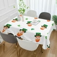 thumbnail image 5 of GZHJMY St. Patrick's Day Gnome Tablecloth, Rectangle Waterproof Washable Polyester Table Cover for Picnic Dinner Holiday Party Decor, 60 x 120 Inch, 5 of 7