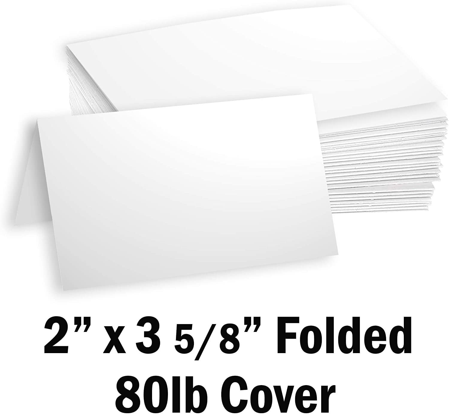 Hamilco White Cardstock Thick Paper Blank Place Tent Folded Business