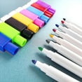 thumbnail image 4 of Marker Pen Without Magnet, Light Blue Barrel Black Core, Colorful Whiteboard Markers with Eraser Cap, Fine Point Tip Dry Erase Markers for Teachers and Students, Meiiso, 4 of 8