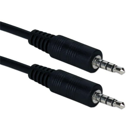 - QVS CC411M-06 6 ft. & 3.5 mm 3 Ring Mini Stereo Headset Mic & Audio Cable