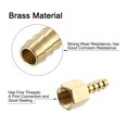 thumbnail image 4 of Uxcell 10 Pack Brass Hose Barb Fitting, 1/4" Bard x 1/4" NPT Female Hose Connector, 4 of 6