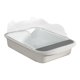 thumbnail image 3 of Caja de arena para gatos semicerrada abierta, inodoro profundo, arenero, bacinilla, bandeja de arena para gatos 43x28x18cm Blanco, 3 of 9