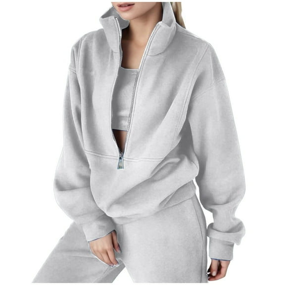 HJYCHN Women Outfit 2 Piece Long Sleeve Top and Long Pants Sets for Warm Wear Warm Wear Outfits Long Sleeve Top and Pants Sets Seasonal Protection White M