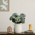 thumbnail image 3 of Nearly Natural Hydrangea Flower Artificial Stem Sprays - 20" - Blue - Set of 3, 3 of 9