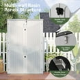 thumbnail image 5 of Aoxun Outdoor Resin Storage Shed with Metal Shelving Kit & Floor, 64 Cu.Ft Vertical Waterproof Storage Cabinet for Garage Storage, Pool Storage, Bike Shed, Garden Tools, Patio Furniture (White), 5 of 9