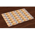 thumbnail image 1 of Ambesonne Floral Place Mats Set of 4, Retro Poppy Blossoms, Standard Size, Multicolor, 1 of 4