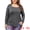 Grey, variant on DARING DIVA Women's Plus Size Side Button Square Neck Long Sleeve Blouse 4X Green