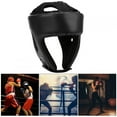 thumbnail image 3 of Casque de Boxe PU, Protège-Tête Sanda Kickboxing Cuir Réglable Formation DefenseBlack Grande Taille, 3 of 8